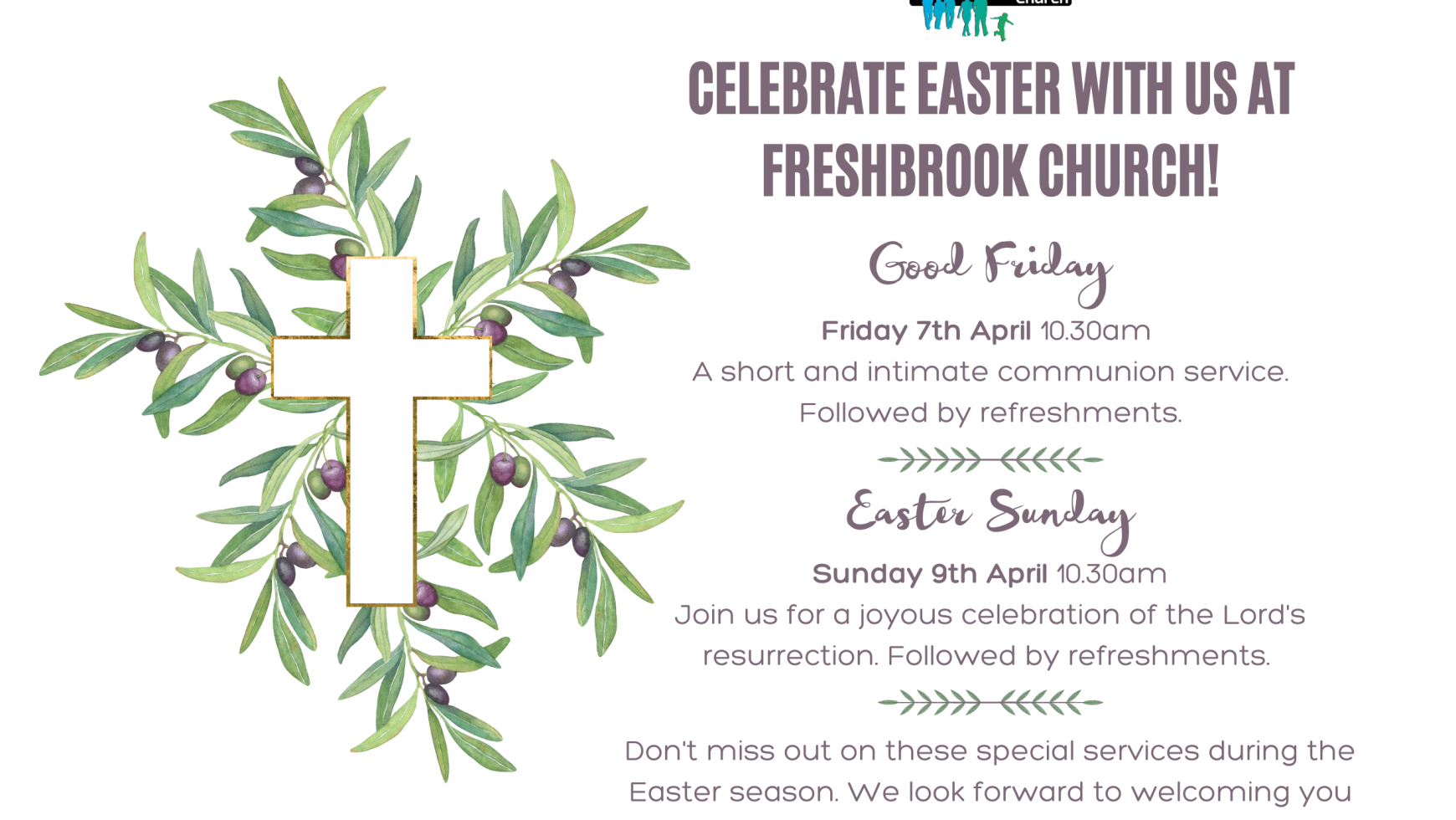 Easter Services at Freshbrook Church